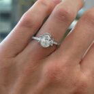 1.60Ct White Oval Cut Half Bezel Engagement Promise Ring | Elegant Statement Jewelry for Women