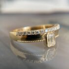 1.20CT White Emerald Cut Bezel Set Birthday Gift Ring for Mother | Elegant Women’s Ring