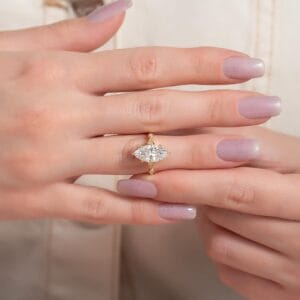 2.50Ct White Marquise Cut Solitaire Anniversary Ring | Vintage Classic Design for Women