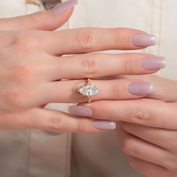 2.50Ct White Marquise Cut Solitaire Anniversary Ring | Vintage Classic Design for Women