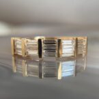 3.50TCW White Baguette Cut Bar Set Ring | Wedding And Thank You Gift Jewelry for Women