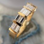 3.50TCW White Baguette Cut Bar Set Ring | Wedding And Thank You Gift Jewelry for Women