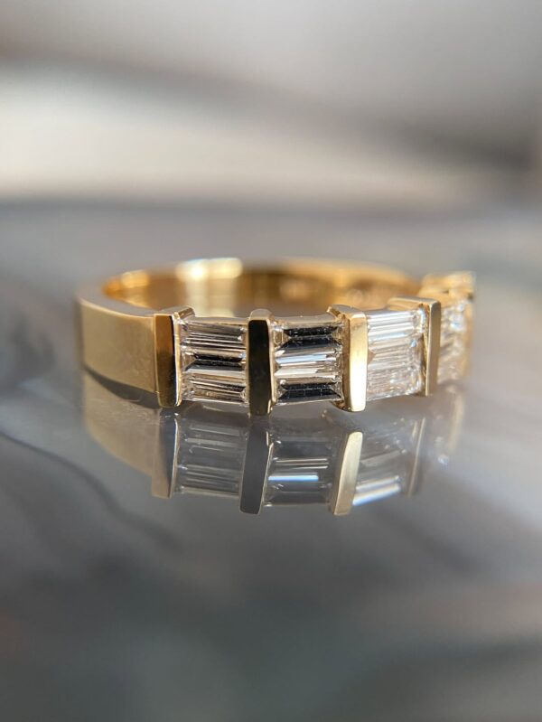 3.50TCW White Baguette Cut Bar Set Ring | Wedding And Thank You Gift Jewelry for Women