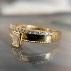 1.20CT White Emerald Cut Bezel Set Birthday Gift Ring for Mother | Elegant Women’s Ring