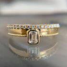 1.20CT White Emerald Cut Bezel Set Birthday Gift Ring for Mother | Elegant Women’s Ring