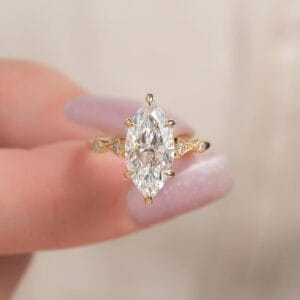 2.50Ct White Marquise Cut Solitaire Anniversary Ring | Vintage Classic Design for Women