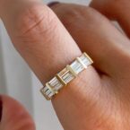 3.5TCW White Baguette Cut Bar Set Ring | Wedding And Thank You Gift Jewelry for Women