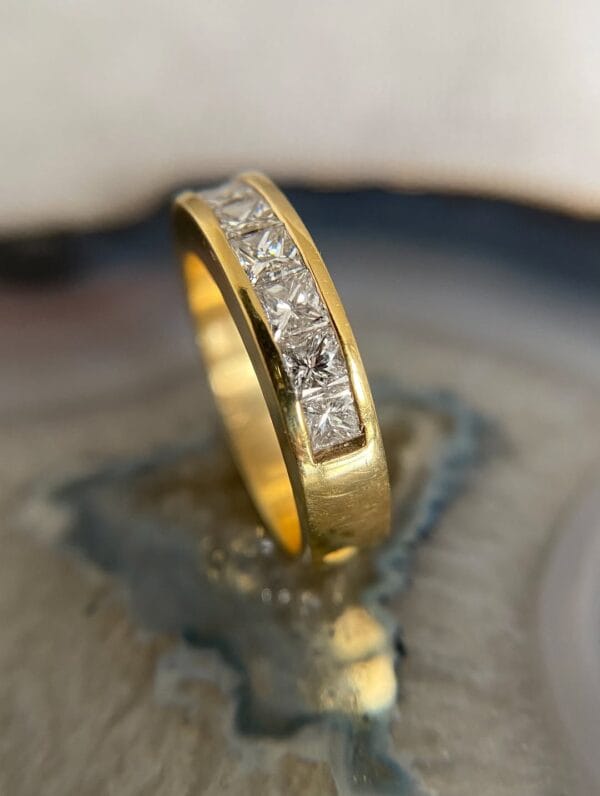 521564191_18049758455540259_2495038432255225109_n 2.40Ct Princess Cut White Channel Set Eternity Band | Elegant Anniversary & Stacking Ring For Her