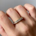2.40Ct Princess Cut White Channel Set Eternity Band | Elegant Anniversary & Stacking Ring For Her