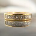 2.40Ct Princess Cut White Channel Set Eternity Band | Elegant Anniversary & Stacking Ring For Her