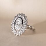 3Ct White Oval Cut Bezel Wedding Ring | Celebrity Style Bridal Jewelry for Women