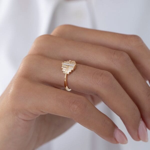 2.50TCW White Baguette Cut Bar Set Wedding Gift Ring for Bride | Elegant Statement Jewelry for Women