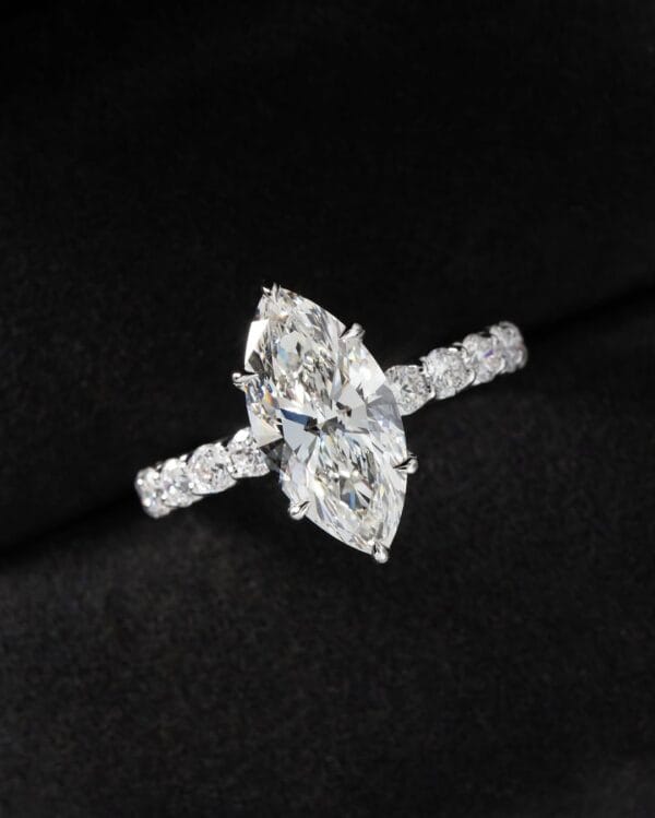 2.80Ct White Marquise Cut Solitaire Wedding Ring | Bridesmaid And Promise Gift for Her