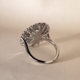 3Ct White Oval Cut Bezel Wedding Ring | Celebrity Style Bridal Jewelry for Women