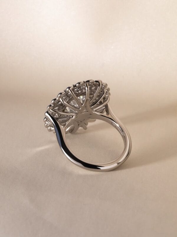 3Ct White Oval Cut Bezel Wedding Ring | Celebrity Style Bridal Jewelry for Women