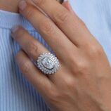 3Ct White Oval Cut Bezel Wedding Ring | Celebrity Style Bridal Jewelry for Women