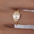 2.50TCW White Baguette Cut Bar Set Wedding Gift Ring for Bride | Elegant Statement Jewelry for Women