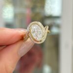 Elegant 1.80Ct White Oval Cut Bezel Ring | Glamorous Birthday Gift for Mother & Women’s Jewelry