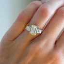 Elegant 1.50Ct White Emerald Cut Bezel Set Promise Ring | Timeless Gift Ring for Women