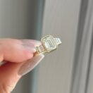 Elegant 1.50Ct White Emerald Cut Bezel Set Promise Ring | Timeless Gift Ring for Women