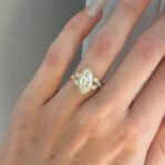 2Ct White Marquise Cut Bezel Engagement Ring | Elegant Proposal & Thank You Gift for Wife