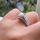 2.10Ct White Princess Cut Solitaire Proposal Ring | Bold Engagement Ring for Fiancée | Timeless Jewelry for Women