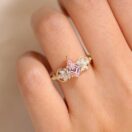 1.40Ct Pink Lozenge Cut Solitaire Cocktail Ring | Glamorous Party Wear Jewelry For Women