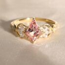 1.40Ct Pink Lozenge Cut Solitaire Cocktail Ring | Glamorous Party Wear Jewelry For Women
