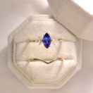 1.80Ct Blue Marquise Cut Solitaire Anniversary Gift Ring Set | Designer Jewelry For Women