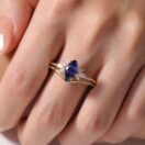 1.80Ct Blue Marquise Cut Solitaire Anniversary Gift Ring Set | Designer Jewelry For Women
