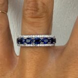 3.50Ct Oval Cut Blue Sapphire Full Eternity Band | Anniversary & Birthday Gift Ring for Women