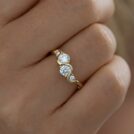0.50Ct White Round Cut Wave Style Solitaire Ring | Anniversary & Thank You Gift Jewelry for Wife