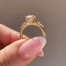 1.60Ct White Oval Cut Solitaire Engagement Ring for Women | Snowdrift Proposal Ring for Girlfriend