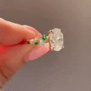 1.60Ct White Oval Cut Solitaire Engagement Ring for Women | Snowdrift Proposal Ring for Girlfriend