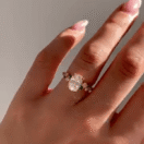 1.60Ct White Oval Cut Solitaire Engagement Ring for Women | Snowdrift Proposal Ring for Girlfriend