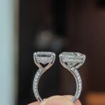 2.50Ct Pear & Emerald Cut Toi Et Moi Ring | Two Stone Open Gap Engagement Jewelry for Women