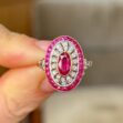 1.50Ct Pink Oval Cut Bezel Set Wedding Ring for Bridesmaid | Elegant Surprise Gift Jewelry for Women
