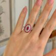 1.50Ct Pink Oval Cut Bezel Set Wedding Ring for Bridesmaid | Elegant Surprise Gift Jewelry for Women