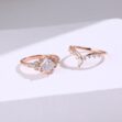 2.20Ct White Princess Cut Solitaire Bridal Ring Set | Timeless Anniversary Jewelry Gift for Wife