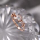 0.80Ct White Round Cut Bezel Set Ring for Wife | Minimalist Anniversary Jewelry for Women