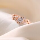 0.80Ct White Round Cut Bezel Set Ring for Wife | Minimalist Anniversary Jewelry for Women