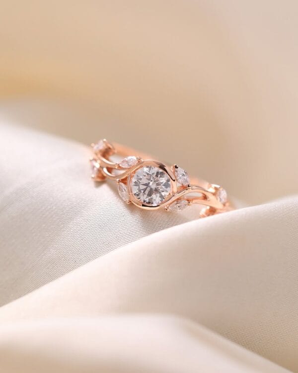 0.80Ct White Round Cut Bezel Set Ring for Wife | Minimalist Anniversary Jewelry for Women