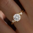1.60Ct White Round Cut Solitaire Vintage Anniversary Ring For Wife | Classic Forever One Gift Jewelry For Her