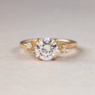 1.60Ct White Round Cut Solitaire Vintage Anniversary Ring For Wife | Classic Forever One Gift Jewelry For Her
