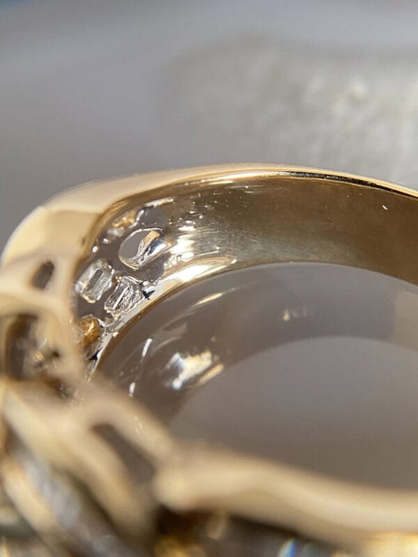 Baguette Cut Channel Set Half Eternity Band | Anniversary Ring for Wife