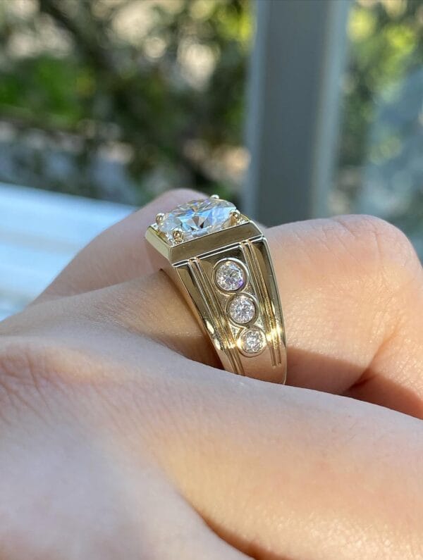 2.00Ct White Round Cut Men’s Solitaire Ring | Bold Engagement & Promise Jewelry