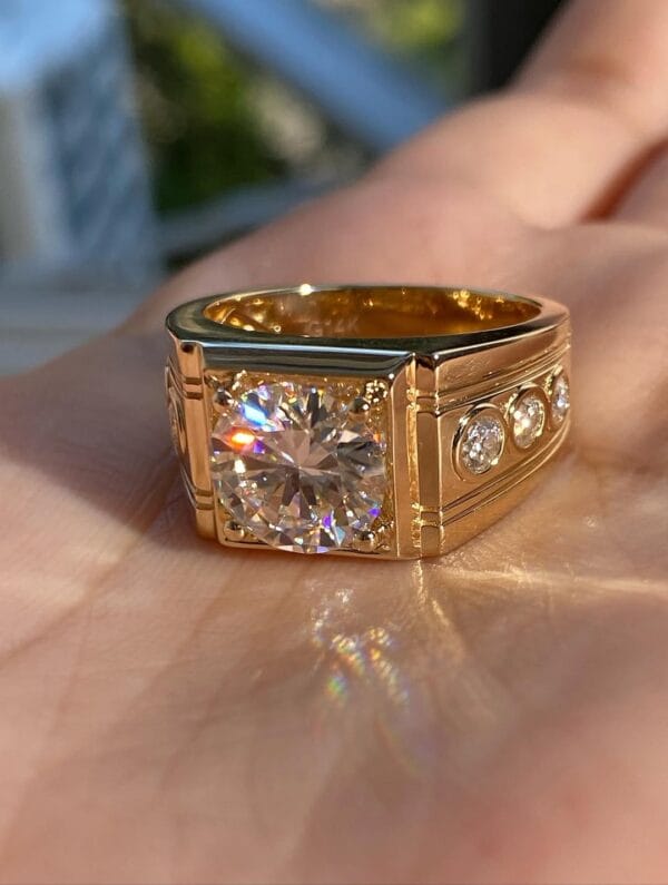 2.00Ct White Round Cut Men’s Solitaire Ring | Bold Engagement & Promise Jewelry