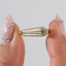 1.50Ct White Shield Cut Bezel Engagement Ring | Modern Micro Pave Jewelry For Women