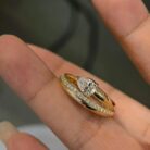1.20Ct White Pear Cut Solitaire Engagement Ring | Open Wrap Promise Jewelry for Women
