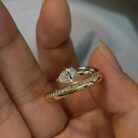 1.20Ct White Pear Cut Solitaire Engagement Ring | Open Wrap Promise Jewelry for Women